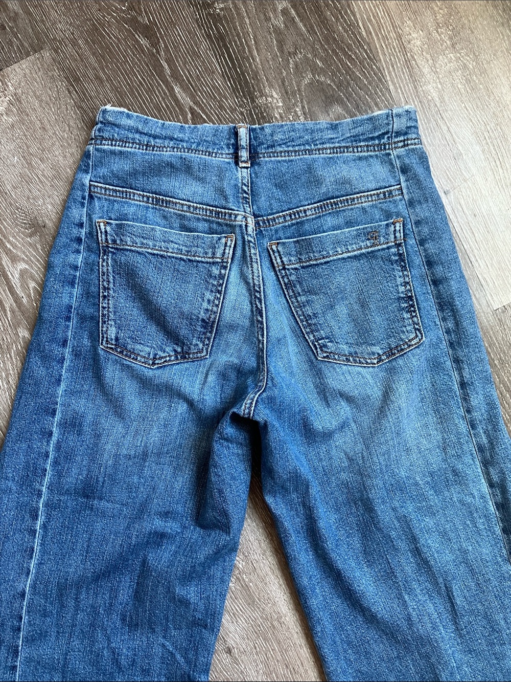 Pilcro Raw Hem Ankle Wide Leg Jeans - Picture 13 of 15